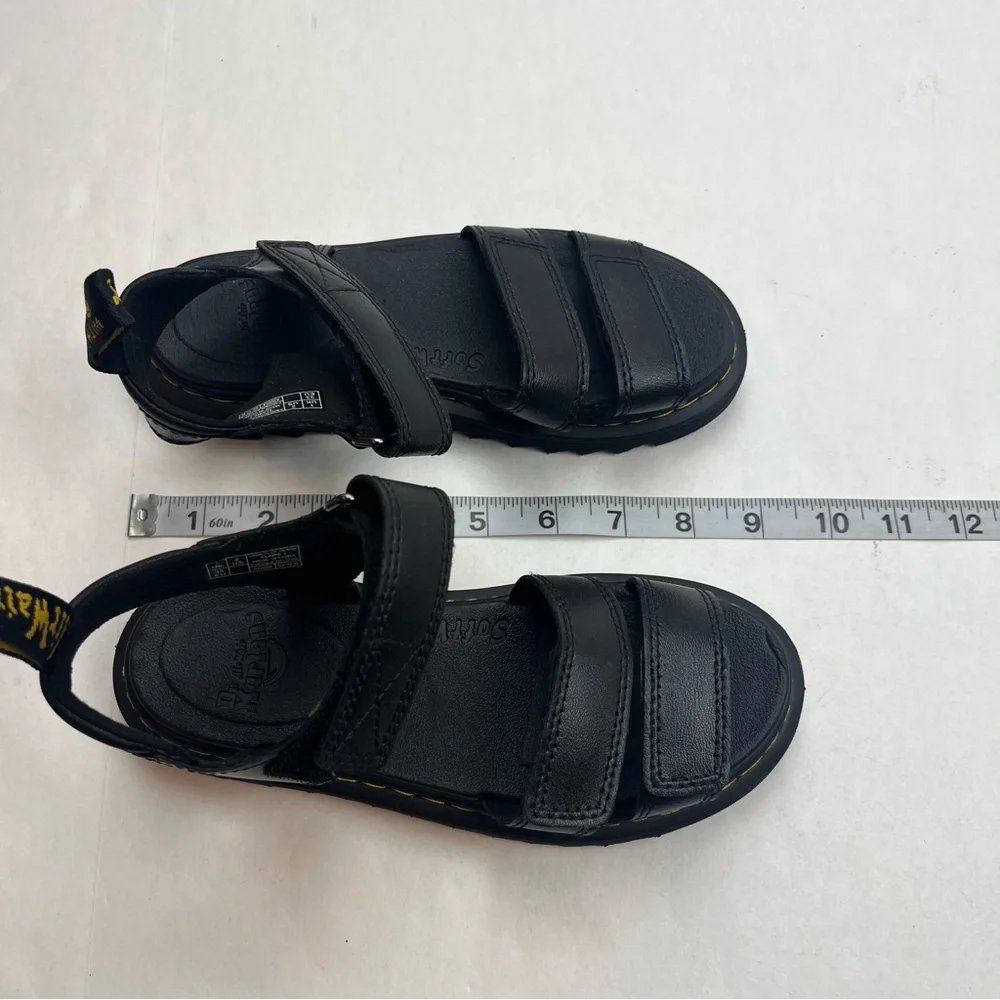 Dr. Martens Klaire J Black Leather Strap Sandals Kids Size‎ US 2 Children's NWOT